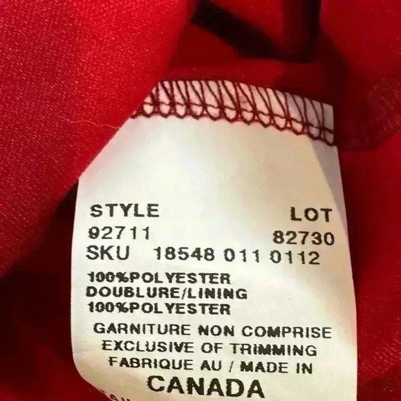 Open Shoulder Red Shimmer Asymmetrical Dressy Blouse (Size XL) - Picture 3 of 11